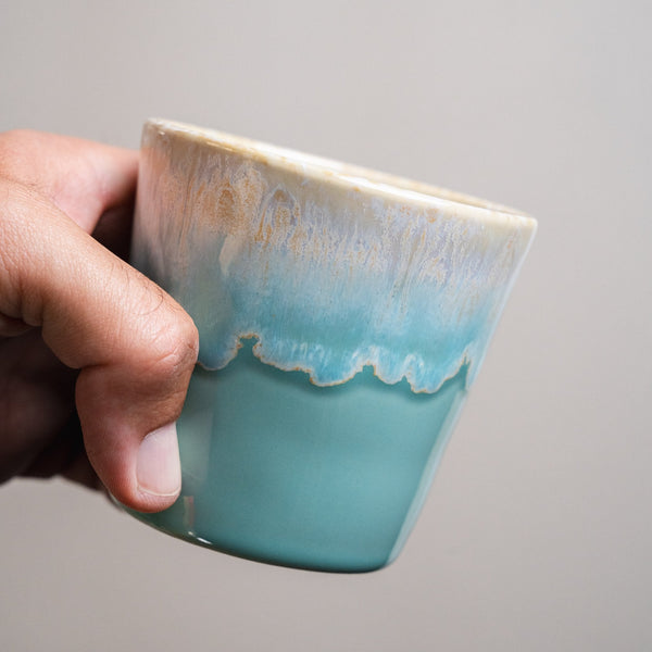 Light Turquoise Cappuccino Cup - 7.4 oz