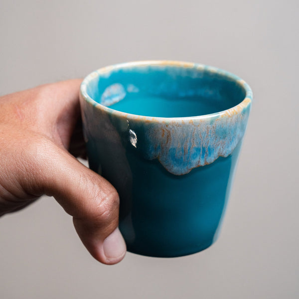 Turquoise Cappuccino Cup - 7.4 oz