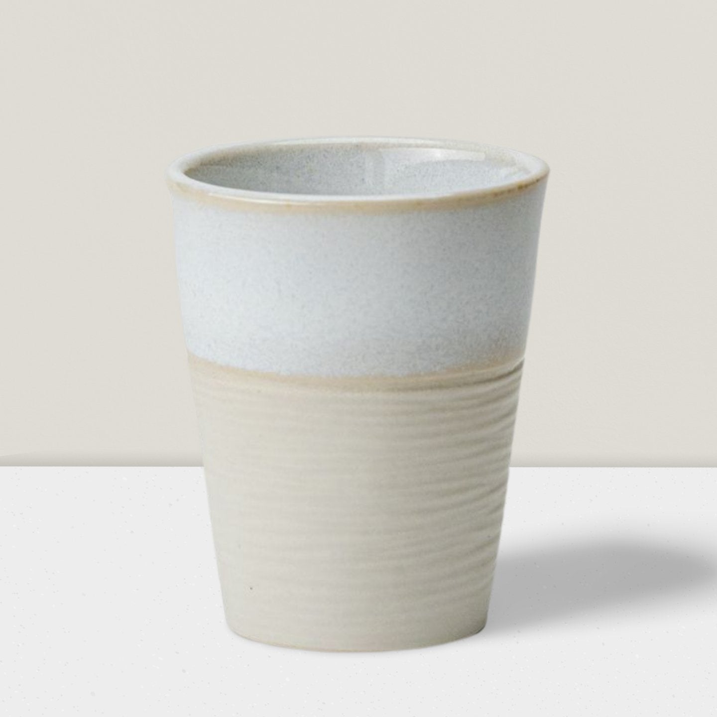 White Wavy Cortado/Espresso Cup 4.2 oz - Ceramona