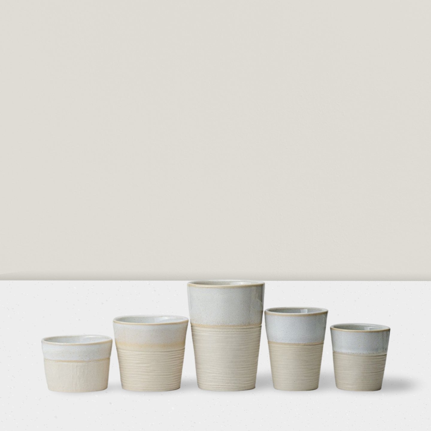 White Wavy Cortado/Espresso Cup 4.2 oz - Ceramona